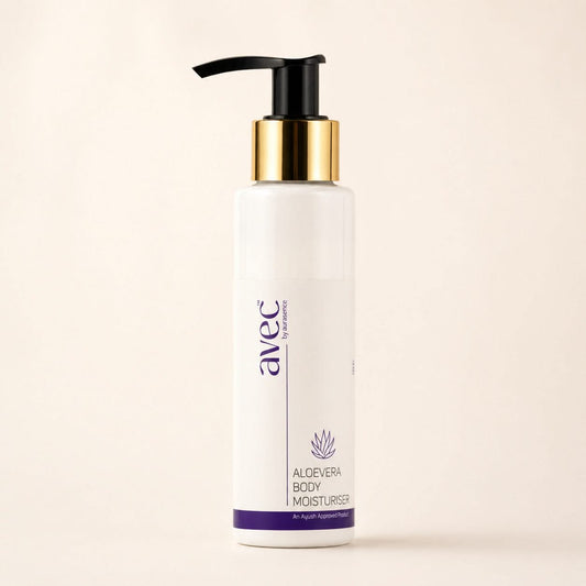 AVEC Organic & Natural Aloe Vera Moisturizing Gel for Deep Hydration & Skin Soothing