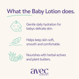 AVEC Cuddles Baby Lotion – Best Natural & Organic Baby Lotion for Dry Skin
