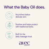 AVEC Natural & Organic Dasapushpadi Baby Oil – Traditional Ayurvedic Baby Massage Oil