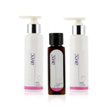 Three baby care products from the brand 'avec' on a white background