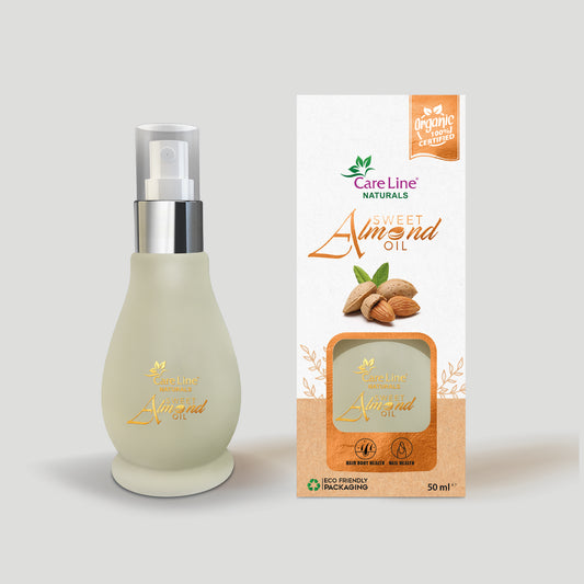 CareLine Naturals Sweet Almond Oil – 100% Pure & Organic 50ml