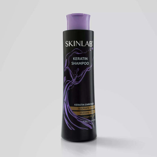 SKINLAB Keratin Shampoo 400ml | Keratin Enriched, Sulphate Free, Silicone Free, +Argan Oil