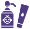baby lotion pump and cream tube icon