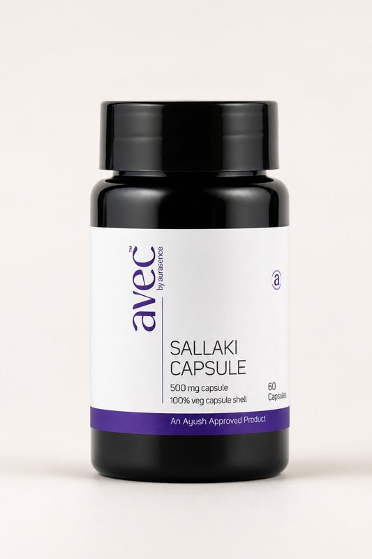 AVEC Organic Ayurvedic Sallaki Capsules 500mg – Herbal Support for Joint Health
