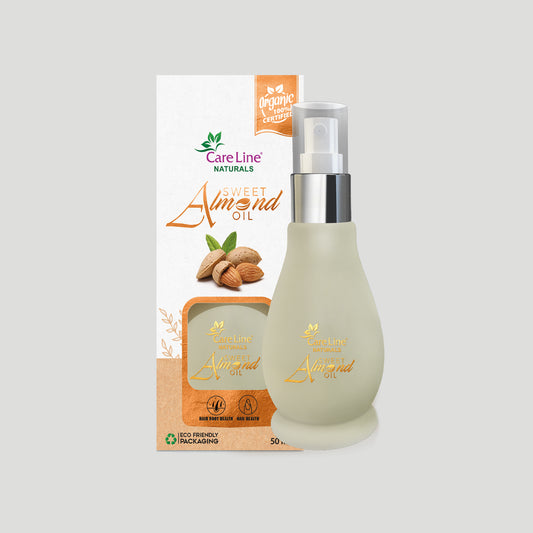 CareLine Naturals Sweet Almond Oil – 100% Pure & Organic 50ml