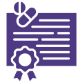 Certified baby care product icon