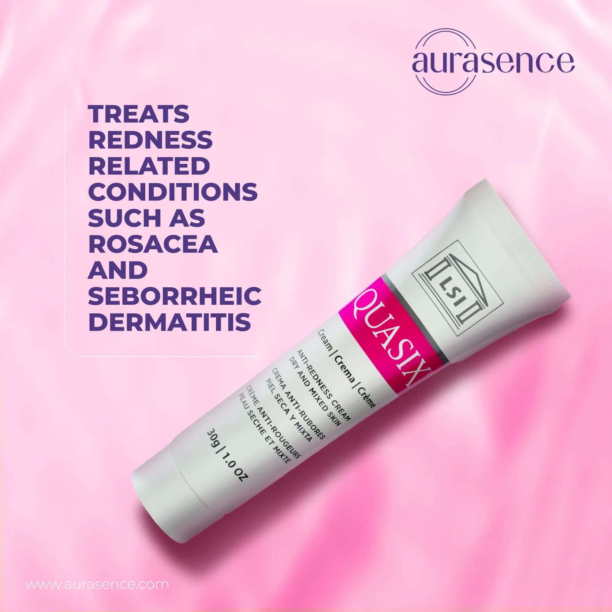 QUASIX Anti Redness Cream | Anti-Redness & Moisturizer for Dry & mixed | Soothes Irritation & Hydrates  | Quassia Amara extract – 30ml