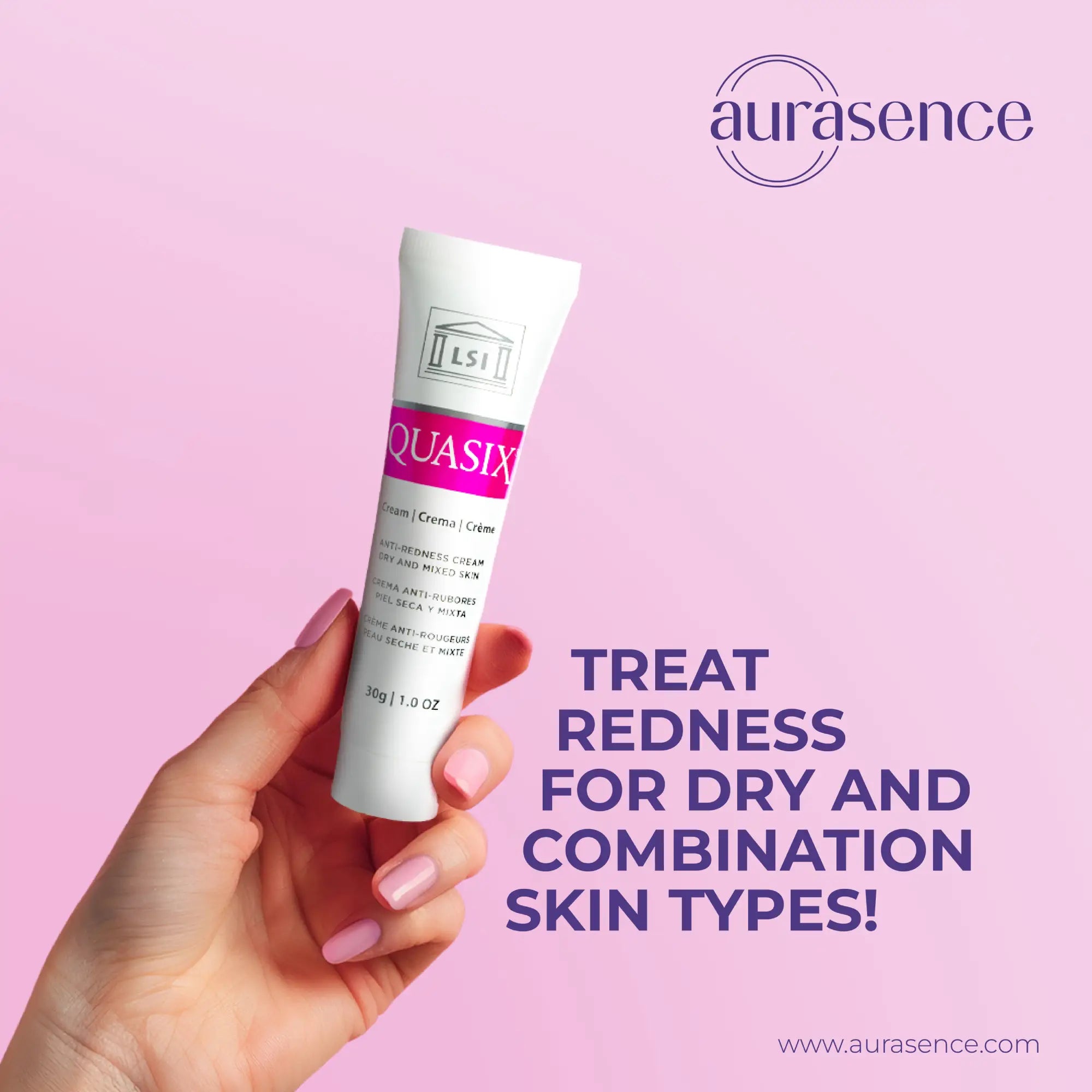 QUASIX Anti Redness Cream | Anti-Redness & Moisturizer for Dry & mixed | Soothes Irritation & Hydrates  | Quassia Amara extract – 30ml