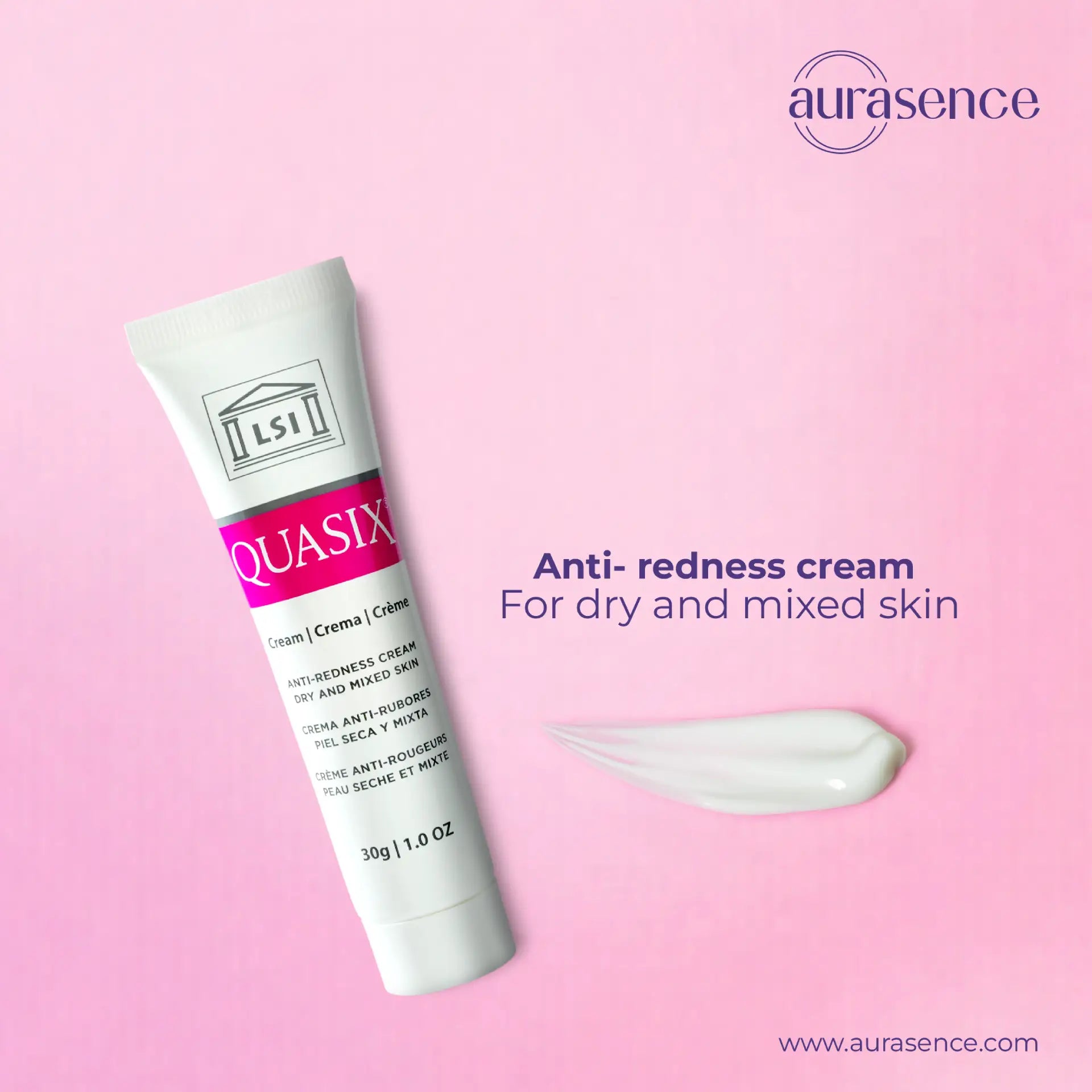 QUASIX Anti Redness Cream | Anti-Redness & Moisturizer for Dry & mixed | Soothes Irritation & Hydrates  | Quassia Amara extract – 30ml