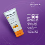 SKINLAB Sunscreen SPF 100 | Broad Spectrum UVA/UVB Protection | Water-Resistant & Transparent | For All Skin Types | 50ml
