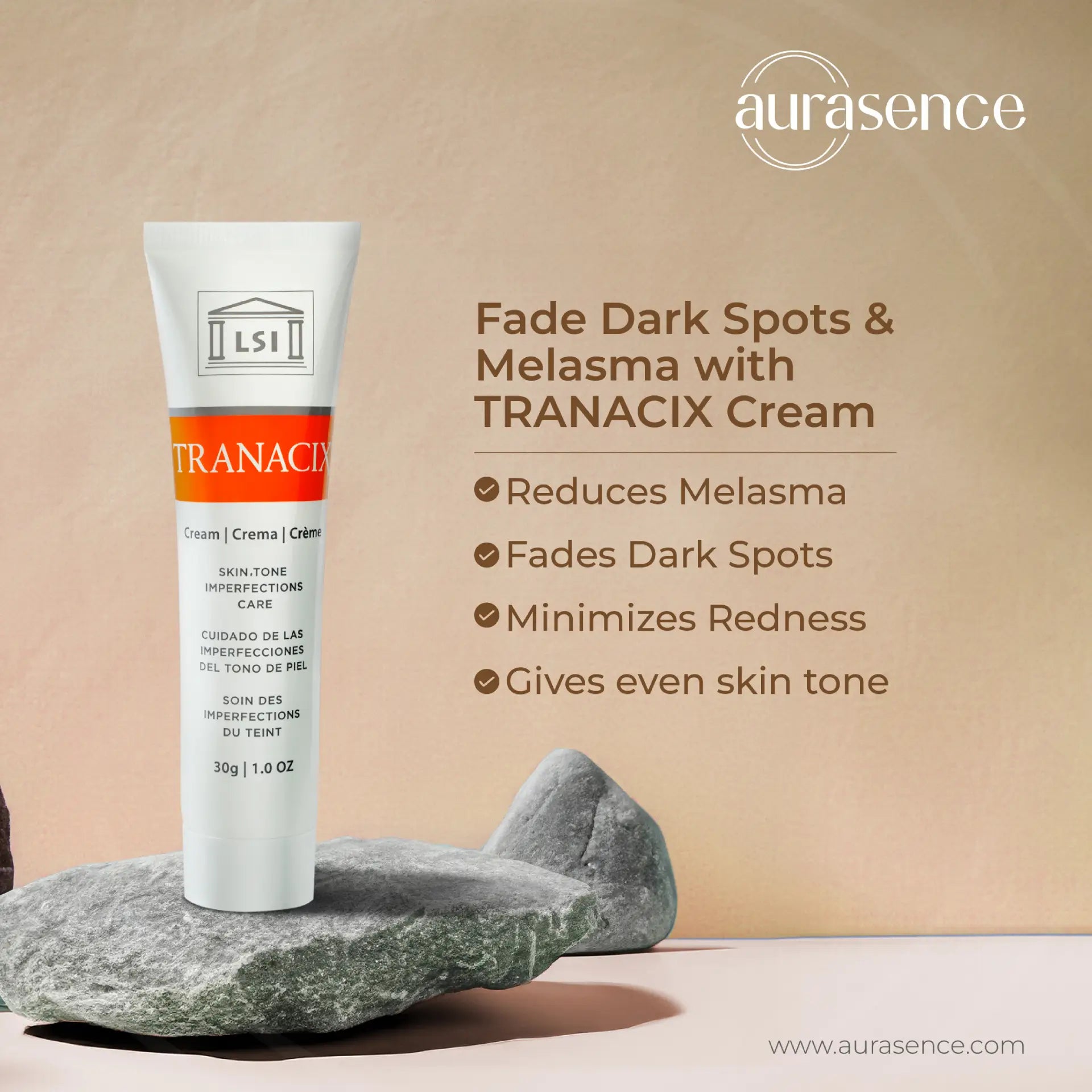TRANACIX  Skin Tone Imperfections Care Cream with 3% Tranexamic acid | Reduces Melasma | Fades dark spots  – 30g