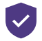 Secure verified shield icon