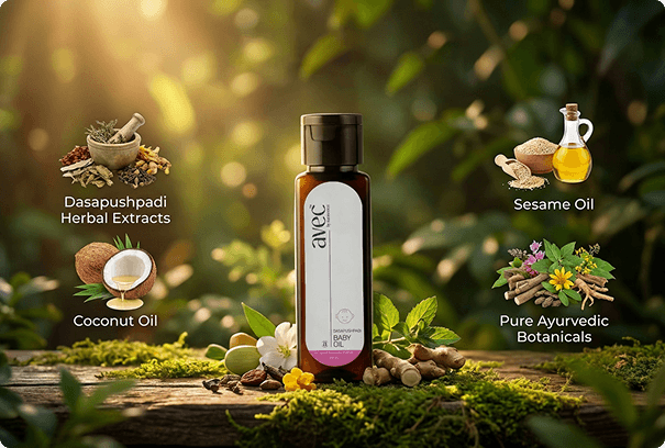 AVEC Baby Oil with Ayurvedic Ingredients