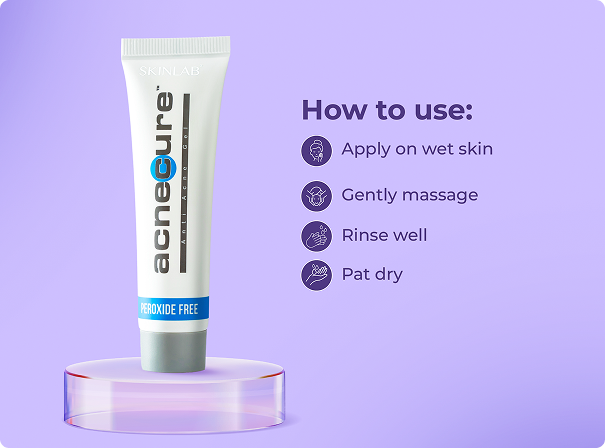 Acneure peroxide-free acne cleansing gel tube